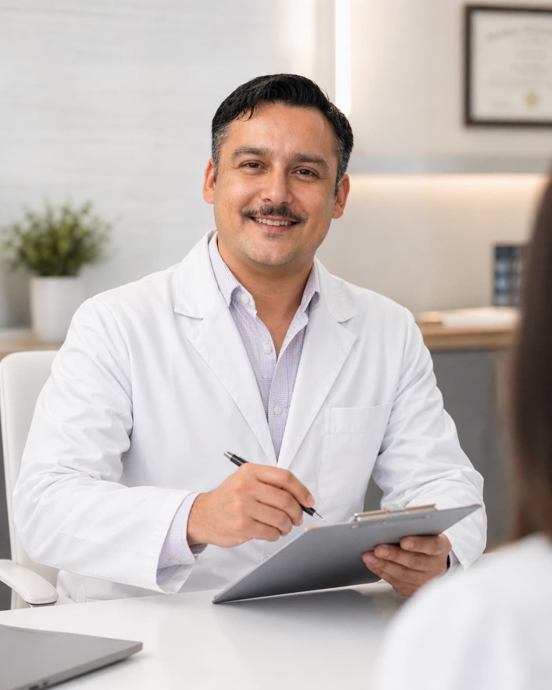 Dr. Javier Arcos en consulta médica